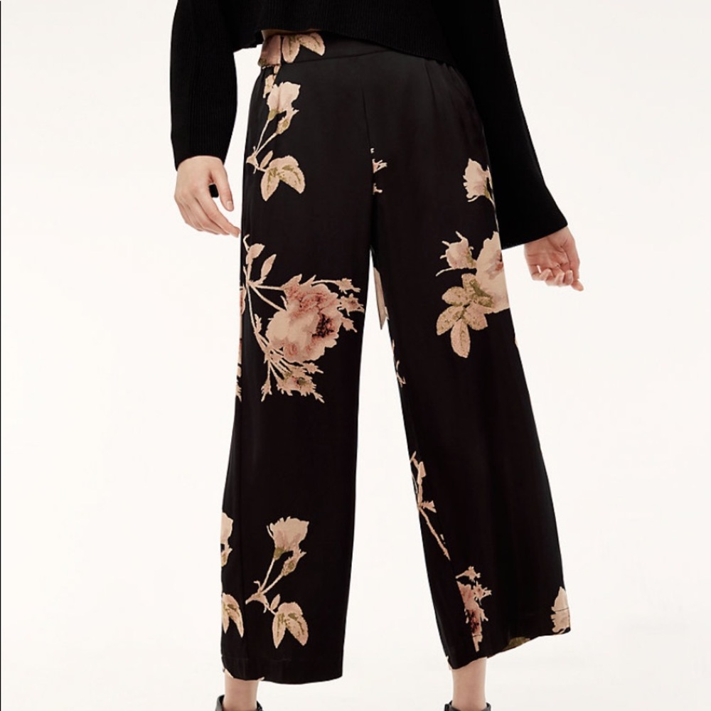Aritzia Black - Faun Floral Pants